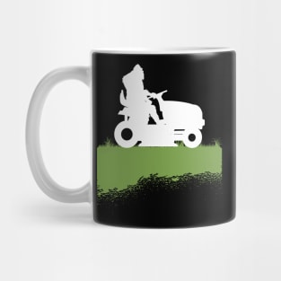 Bigfoot Mowing the Lawn Mug